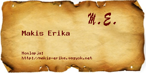 Makis Erika névjegykártya